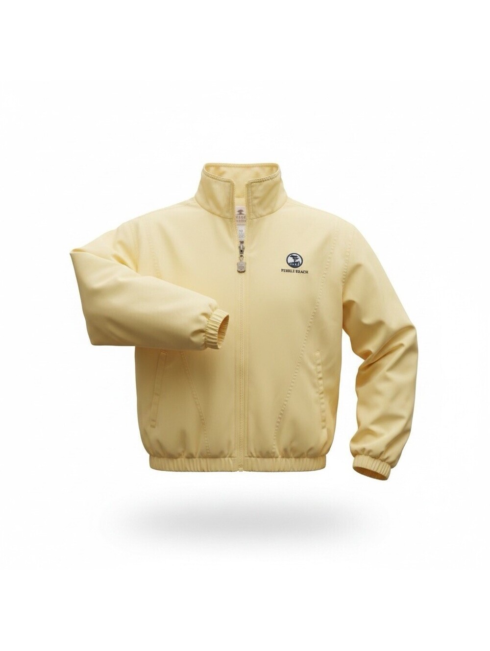Pebble Beach 2019 Women’s Golf Jacket XS Full Zip Embroidered Logo Cream/Yellow